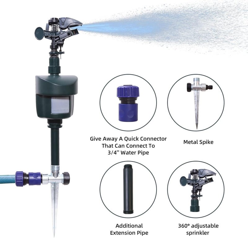 Yardeen Motion Activated Sprinkler Outdoor Waterproof Repellent for Yard - Image 2